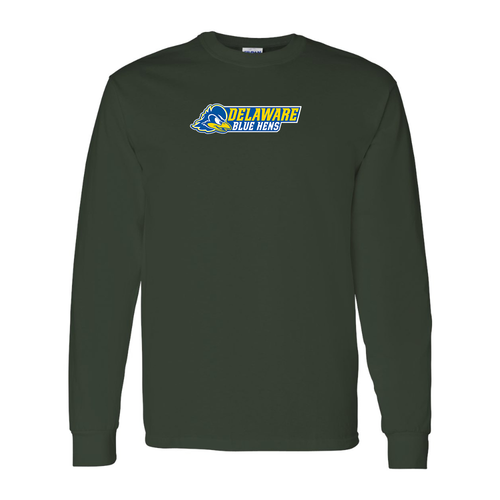 Men's  Delaware Blue Hens Gildan Heavy Cotton Long Sleeve T-Shirt