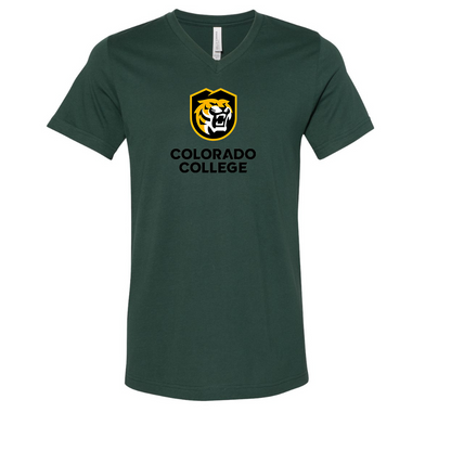 Colorado College Tigers BELLA  CANVAS - Jersey V-Neck T-Shirt