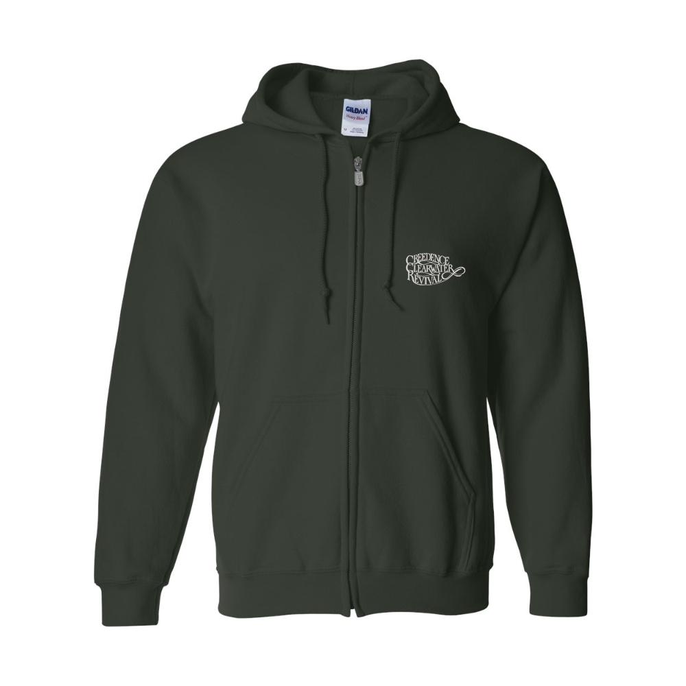 Men's Creedence Clearwater Revival Gildan  Heavy Blend Full Zip Hooded Sweatshirt