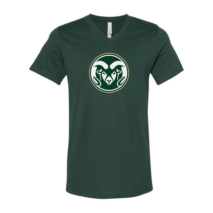 Colorado State Rams BELLA  CANVAS - Jersey V-Neck T-Shirt