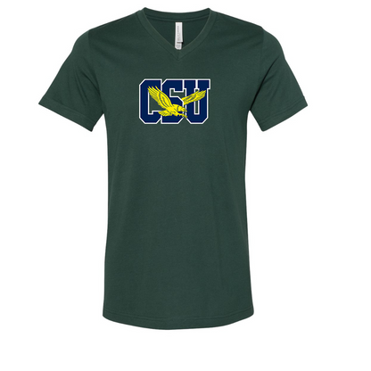 Coppin State Eagles  BELLA  CANVAS - Jersey V-Neck T-Shirt