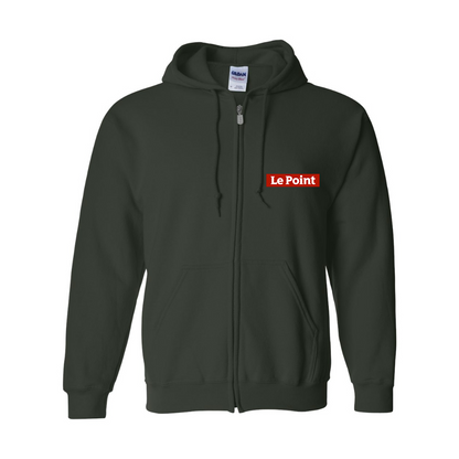 Men's Le Point Gildan  Heavy Blend Full Zip Hooded Sweatshirt