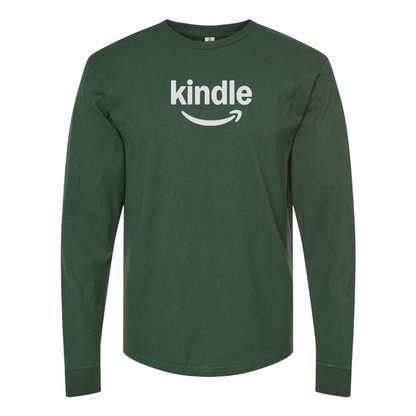 Men's Amazon Kindle Logo Cotton Long Sleeve T-Shirt