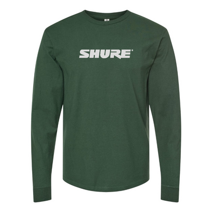 Men's Shure Logo Cotton Long Sleeve T-Shirt