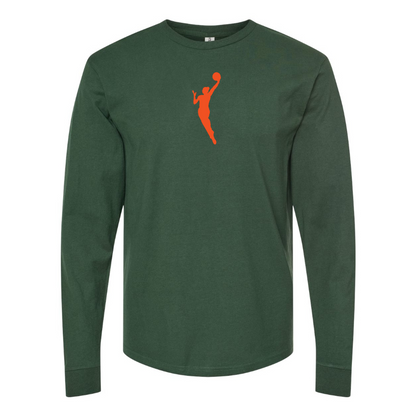 Men's WNBA Symbol Logo Cotton Long Sleeve T-Shirt