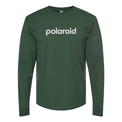 Men's Polaroid Logo Cotton Long Sleeve T-Shirt
