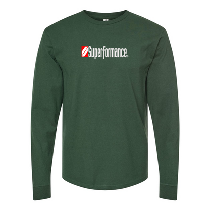 Men's Superformance Logo Cotton Long Sleeve T-Shirt