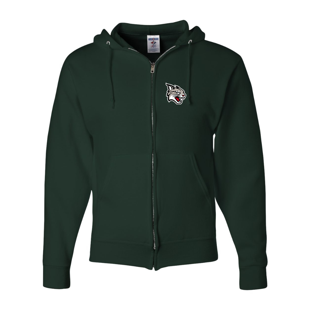 Men's Davidson Wildcats JERZEES NuBlend Full-Zip Hooded Sweatshirt