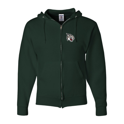 Men's Davidson Wildcats JERZEES NuBlend Full-Zip Hooded Sweatshirt