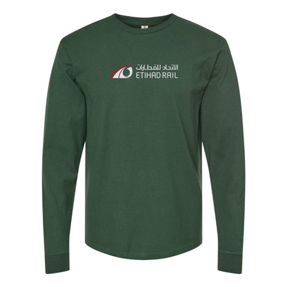 Men's Etihad Rail Logo Cotton Long Sleeve T-Shirt