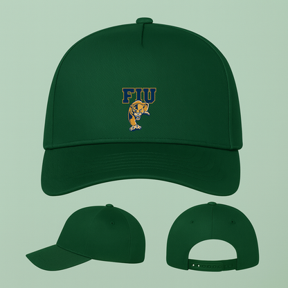FIU Panthers Logo Five Panel Twill Snapback Cap