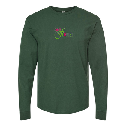 Men's Cyber Florist Logo Cotton Long Sleeve T-Shirt