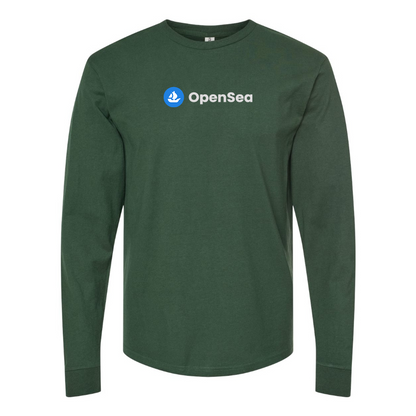 Men's OpenSea Logo Cotton Long Sleeve T-Shirt