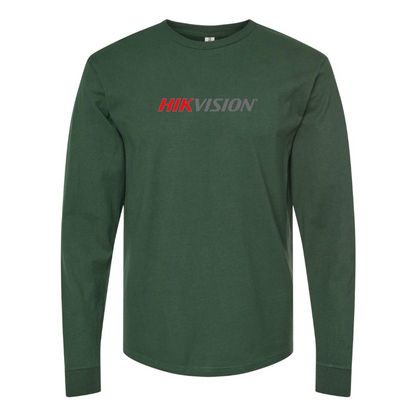 Men's Hikvision Logo Cotton Long Sleeve T-Shirt