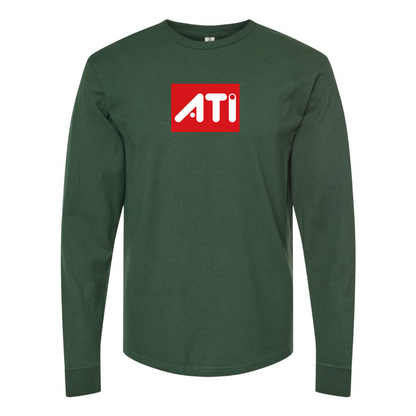 Men's ATI Logo Cotton Long Sleeve T-Shirt