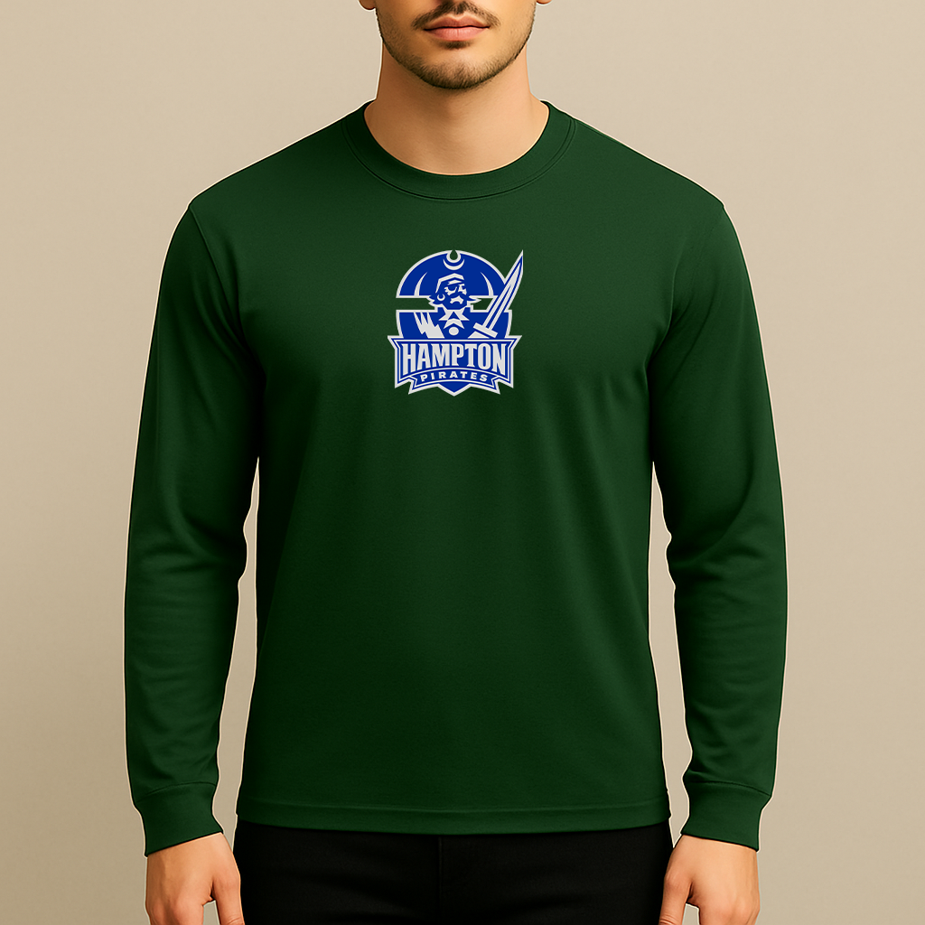 Men's Hampton Pirate Logo Long Sleeve T-Shirt