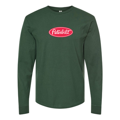 Men's Peterbilt Logo Cotton Long Sleeve T-Shirt