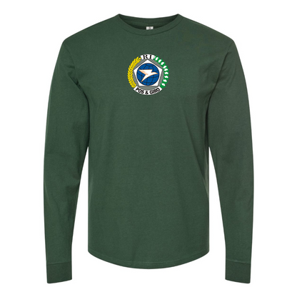 Men's Pos & Giro Logo Cotton Long Sleeve T-Shirt