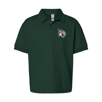 Youth Davidson Wildcats Gildan Dry Blend Jersey Polo