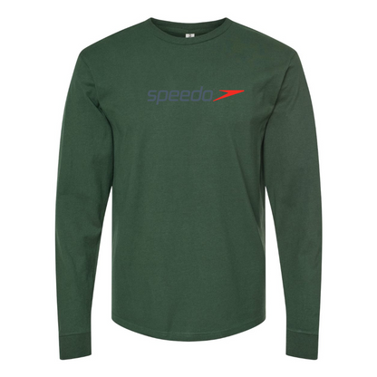 Men's Speedo Logo Cotton Long Sleeve T-Shirt