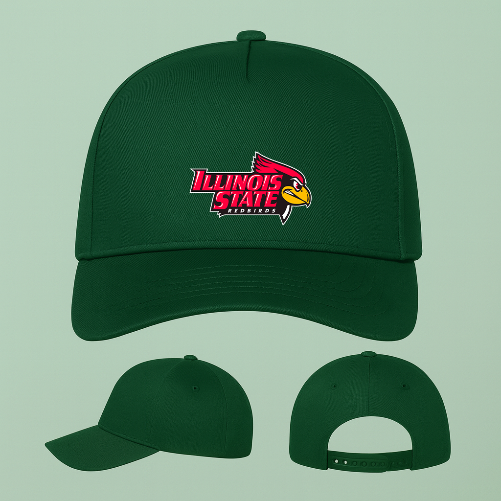 Illinois State Redbirds Logo Five Panel Twill Snapback Cap
