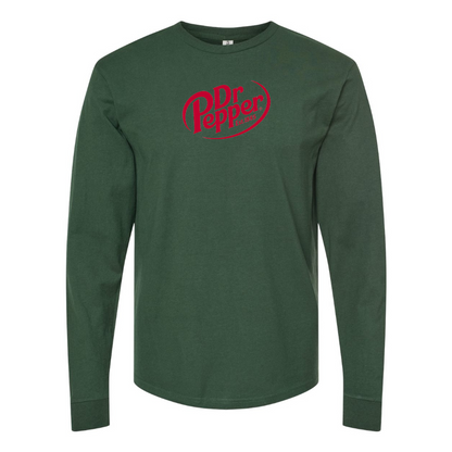 Men's Dr Pepper Logo Cotton Long Sleeve T-Shirt