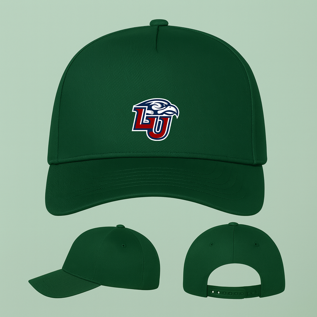Liberty Flames Logo Five Panel Twill Snapback Cap