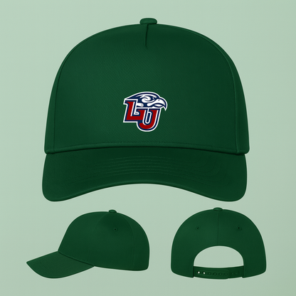 Liberty Flames Logo Five Panel Twill Snapback Cap