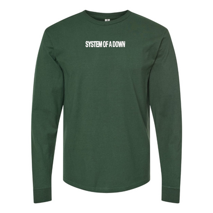 Men's  System Of A Down Logo Cotton Long Sleeve T-Shirt