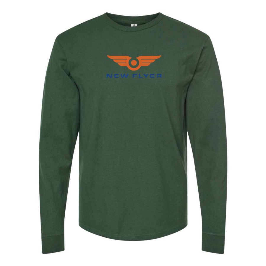 Men's New Flyer Industries Logo Cotton Long Sleeve T-Shirt