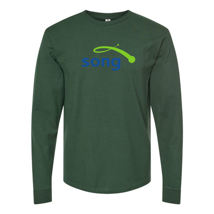 Men's Song Logo Cotton Long Sleeve T-Shirt