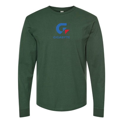 Men's Gigabyte Logo Cotton Long Sleeve T-Shirt