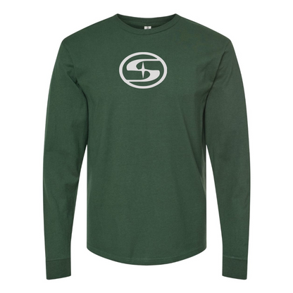 Men's Suda Electric Logo Cotton Long Sleeve T-Shirt