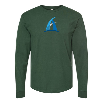 Men's Aspark Logo Cotton Long Sleeve T-Shirt