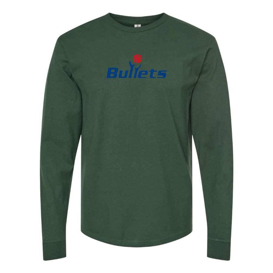 Men's Baltimore Bullets  Logo Cotton Long Sleeve T-Shirt