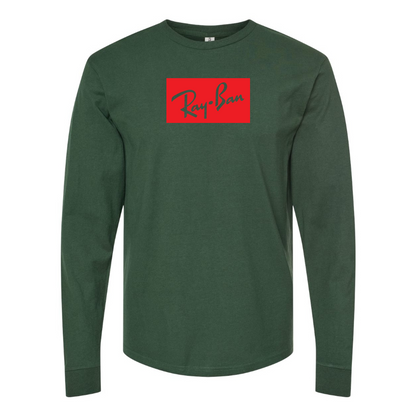 Men's Ray Ban Logo Cotton Long Sleeve T-Shirt