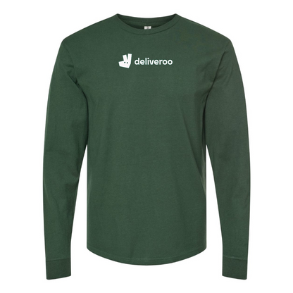 Men's Deliveroo Logo  Cotton Long Sleeve T-Shirt