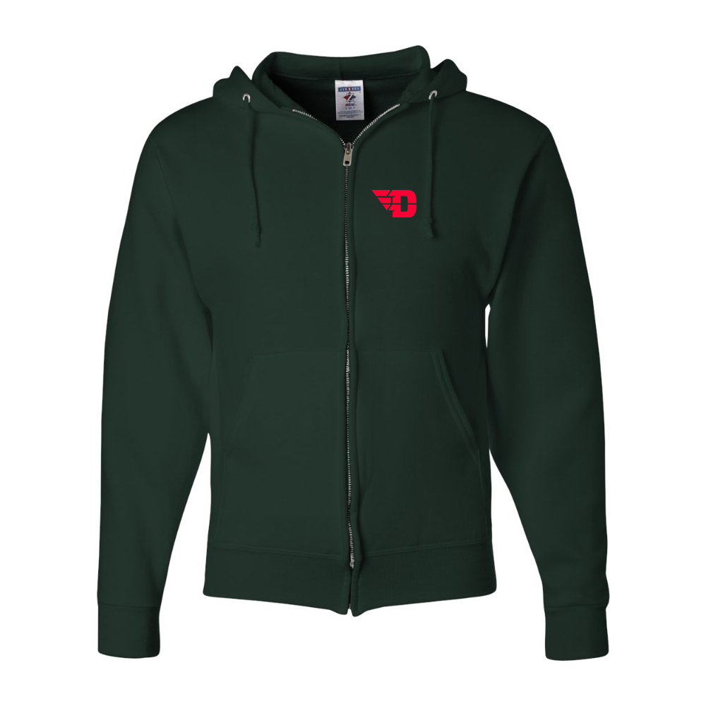 Men's Dayton Flyers JERZEES NuBlend Full-Zip Hooded Sweatshirt