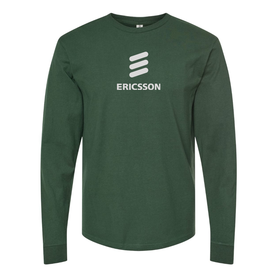 Men's Ericsson Logo Cotton Long Sleeve T-Shirt