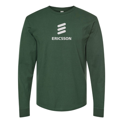 Men's Ericsson Logo Cotton Long Sleeve T-Shirt