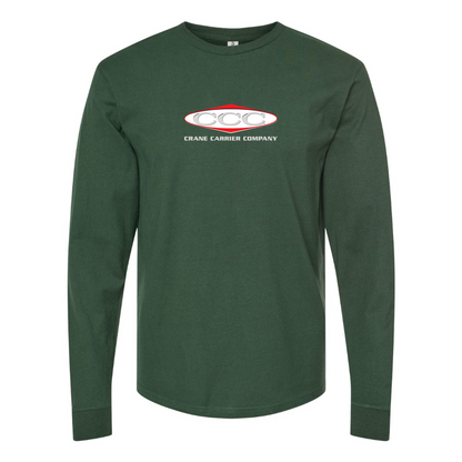Men's Crane Carrier Company Logo Cotton Long Sleeve T-Shirt