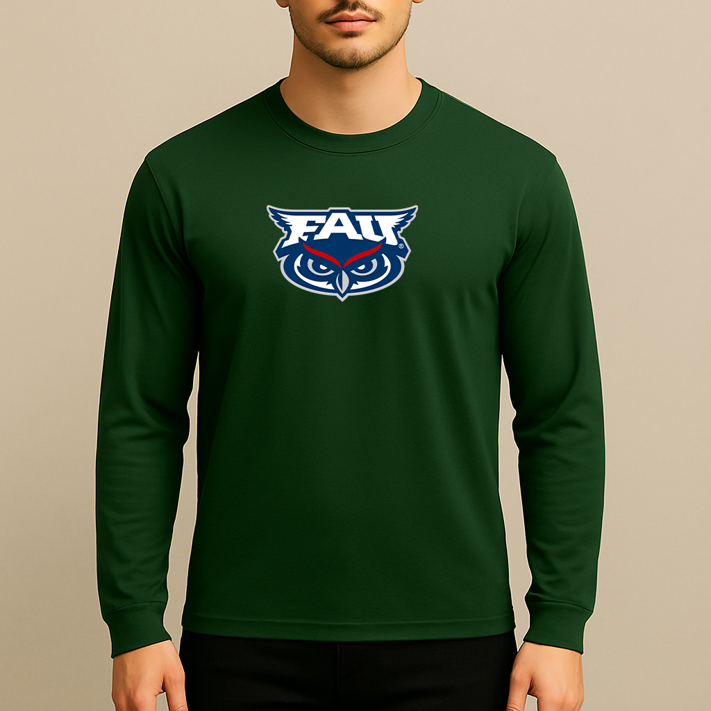 Men's Florida Atlantic Owls Logo Long Sleeve T-Shirt