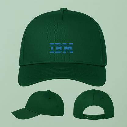 IBM Logo Five Panel Twill Snapback Cap