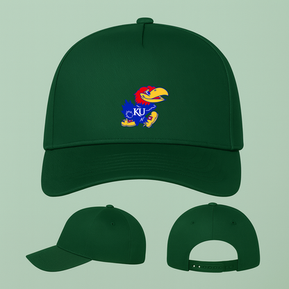 Kansas Jayhawks Logo Five Panel Twill Snapback Cap