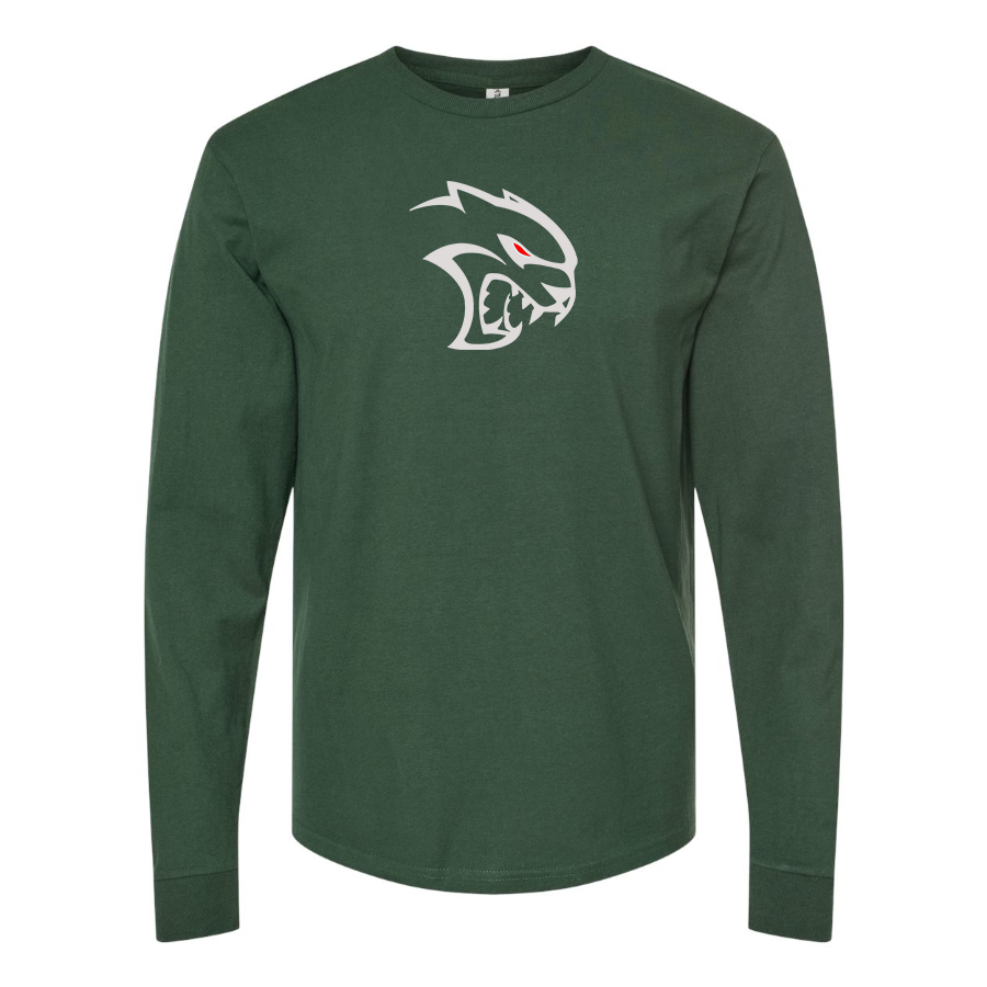 Men's Dodge Hellcat Logo Cotton Long Sleeve T-Shirt