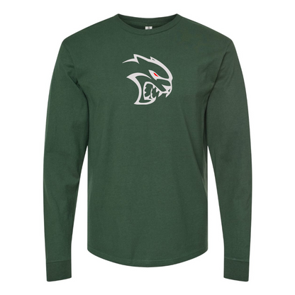 Men's Dodge Hellcat Logo Cotton Long Sleeve T-Shirt