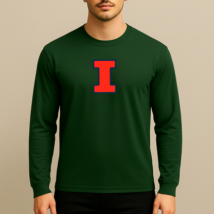 Men's Illinois Fighting Illini Logo Long Sleeve T-Shirt