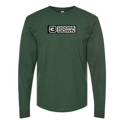 Men's 3 Doors Down Logo Cotton Long Sleeve T-Shirt