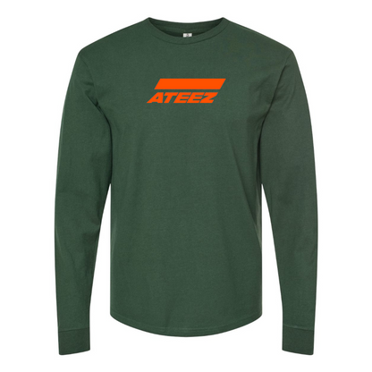 Men's Ateez Logo Cotton Long Sleeve T-Shirt