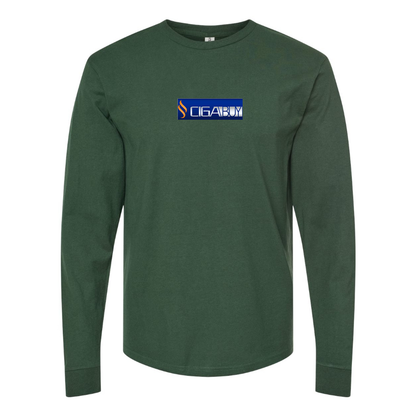 Men's CigaBuy  Logo Cotton Long Sleeve T-Shirt